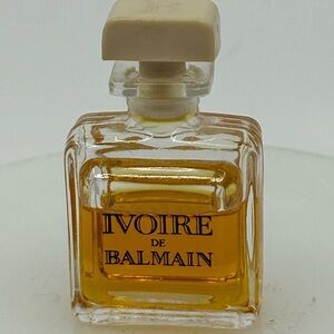 Vintage Balmain Ivoire mini Perfume with Cream Cap